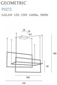 Függeszték Fehér MAXLIGHT P0272