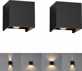 LED-es fali lámpa beltéri és kültéri használatra mozgásérzékelővel 2db