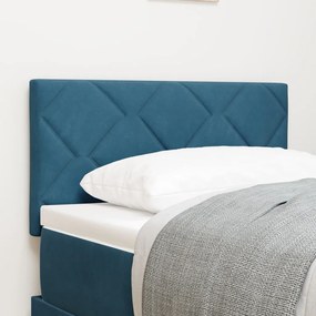 Fejtámla Gyémánt Blokk Forma Sötét Kék 80 cm Bársony