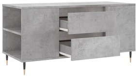 betonszürke szerelt fa dohányzóasztal 102x44,5x50 cm