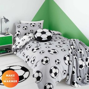 Egyszemélyes flanel gyerek ágyneműhuzat 135x200 cm Football – Catherine Lansfield