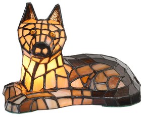 Tiffany asztali lámpa Kutya alakú