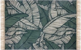 Szőnyeg rojtokkal pamut boho dzsungel levelek