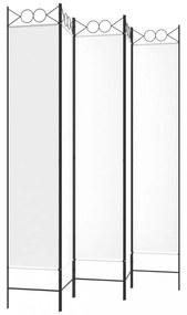 fehér 5 paneles paraván 200x220 cm szövet