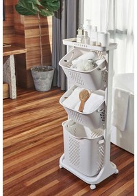 4Home TRIS univerzális tároló kosarak kerekeken, 3 emeletes, 3 emelet
