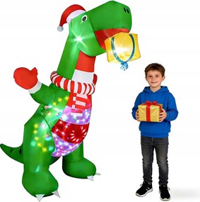 Dinoszauruszok Felfújható Nagy Világító Led Pumpálható Dekoratív XXL 2.4M