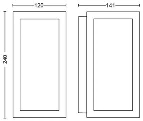 Philips 17429/30/P7 - LED RGB Kültéri lámpa Hue IMPRESS 2xLED/8W/230V IP44