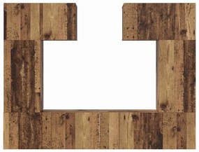 TV szekrény garnitúra 6 pcs Régi fa 80 x 30 x 30 cm Faanyag