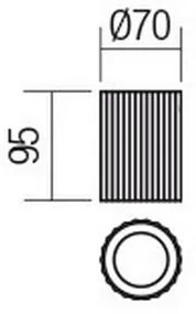 Redo 01-2555 - DELPHI spotlámpa 1xGU10/7W/230V átm. 7 cm fekete