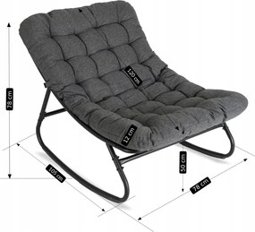 Hintaszék szürke színben AURORA