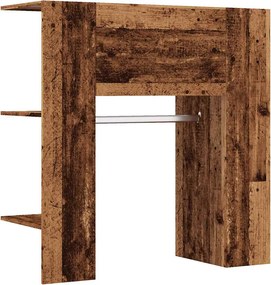 vidaXL előszobaszekrény Régi fa 97,5x37x99 cm Gépelt fa
