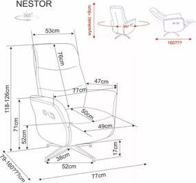 Nestor Raven forgatható relax fotel bézs