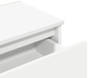 2 db fehér szerelt fa éjjeliszekrény 40 x 30 x 39 cm