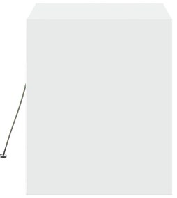 fehér falra szerelhető TV-szekrény LED-lámpákkal 80x31x35 cm