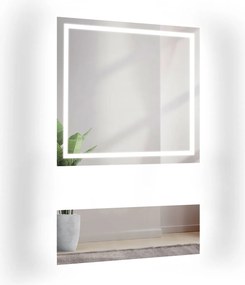 Téglalap alakú tükör Emi Glam Led háttérvilágítással 80x160