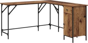 vidaXL Asztal Öreg fa 141 x 141 x 75 cm Faanyag