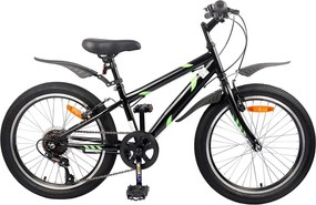 vidaXL Gyerek Bicikli 24 Hüvelyk 6-Speed 8-12 éves korig Fekete