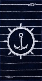 BAHIA Strandtörölköző matrózmintás 3. 165x90cm