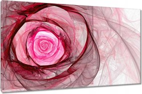 Vászonkép 120x70 Rózsaszín fraktál rózsa