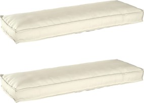 vidaXL Raklap párna készlet 2 pcs Krém 120 x 40 x 8 cm Oxford Szövet