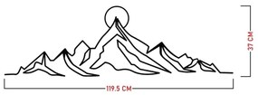 Fali dekoráció 119,5x37 cm hegy fém