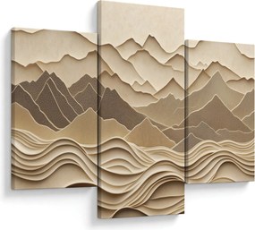 Kép - 3D hegyvonalak (90x60 cm)