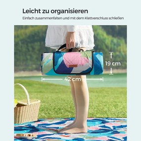 XXL piknik takaró, strand szőnyeg 300 x 200 cm színes levelek