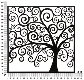 Fém fali dekoráció 100x100 cm Three Plus – Mauro Ferretti