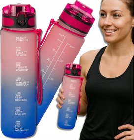 Tressari Motivációs kulacs Bpa Free Tritan kulacs 1000 ml