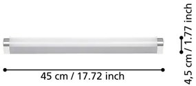 Eglo 99776 - TRAGACETE LED fürdőszobai tükörvilágítás 7,5W IP44 45 cm