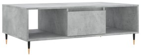 betonszürke szerelt fa dohányzóasztal 104 x 60 x 35 cm