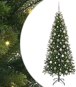 vidaXL Mű karácsonyfa 300 LED-del állvánnyal Zöld 180 cm PE és PVC
