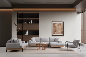 Sarokkanapé Eti Oak Jobbos - Szürke