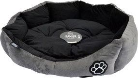 Szürke velúr fekhely kutyáknak ø 50 cm Flakes – Love Story