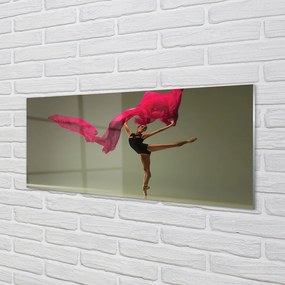 Üvegképek Balerina rózsaszín anyag 120x60cm