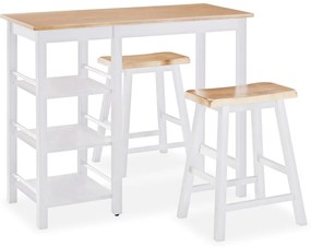 3 részes fehér MDF bárgarnitúra