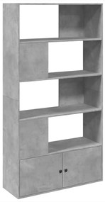 betonszürke szerelt fa könyvespolc 100 x 36 x 189 cm