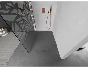 Mexen Kioto zuhanyparaván 80x200 cm 8 mm, rózsaszín arany, fehér mintás, 800-080-101-60-85
