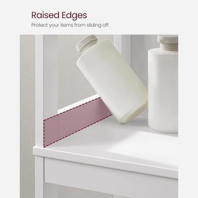 Fürdőszobai magas szekrény, fehér 30x30x141cm