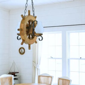 Brilagi - Csillár láncon TIMONA 2xE14/40W/230V bükkfa