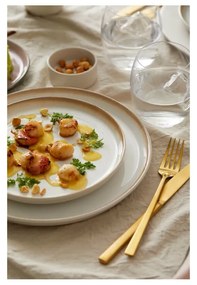 Sárgaréz színű acél evőeszköz készlet 16 db-os Brass – Bitz