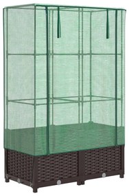 rattan megjelenésű magaságyás melegháztakaróval 80x40x138 cm