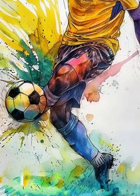 Illusztráció Sport Watercolor Football, Justyna Jaszke