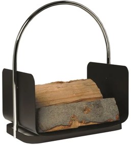 Kandalló szerszámok és fához való kosár készlet nyéllel 6 db antracit