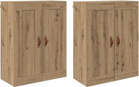vidaXL Fali szekrény 2 pcs Artisan tölgy 69,5 x 34 x 90 cm Faanyag