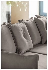 Világosbarna kordbársony kinyitható sarokkanapé (variálható) Lazy Lukka – Miuform