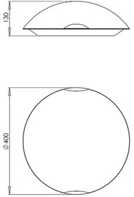Fabas 3061/65/102 - mennyezeti lámpa KENT 2xE27/60W/230V