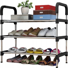 Állvány rendszerező Cipősszekrény 3 szintes Fém