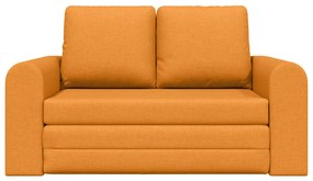 Padló Sofa Ágy 2 az 1-ben Sötét Sárga 148x71x83 cm Textil
