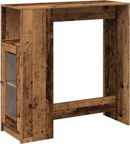 vidaXL antik fa színű szerelt fa bárasztal tárolókkal 101x40x103,5 cm